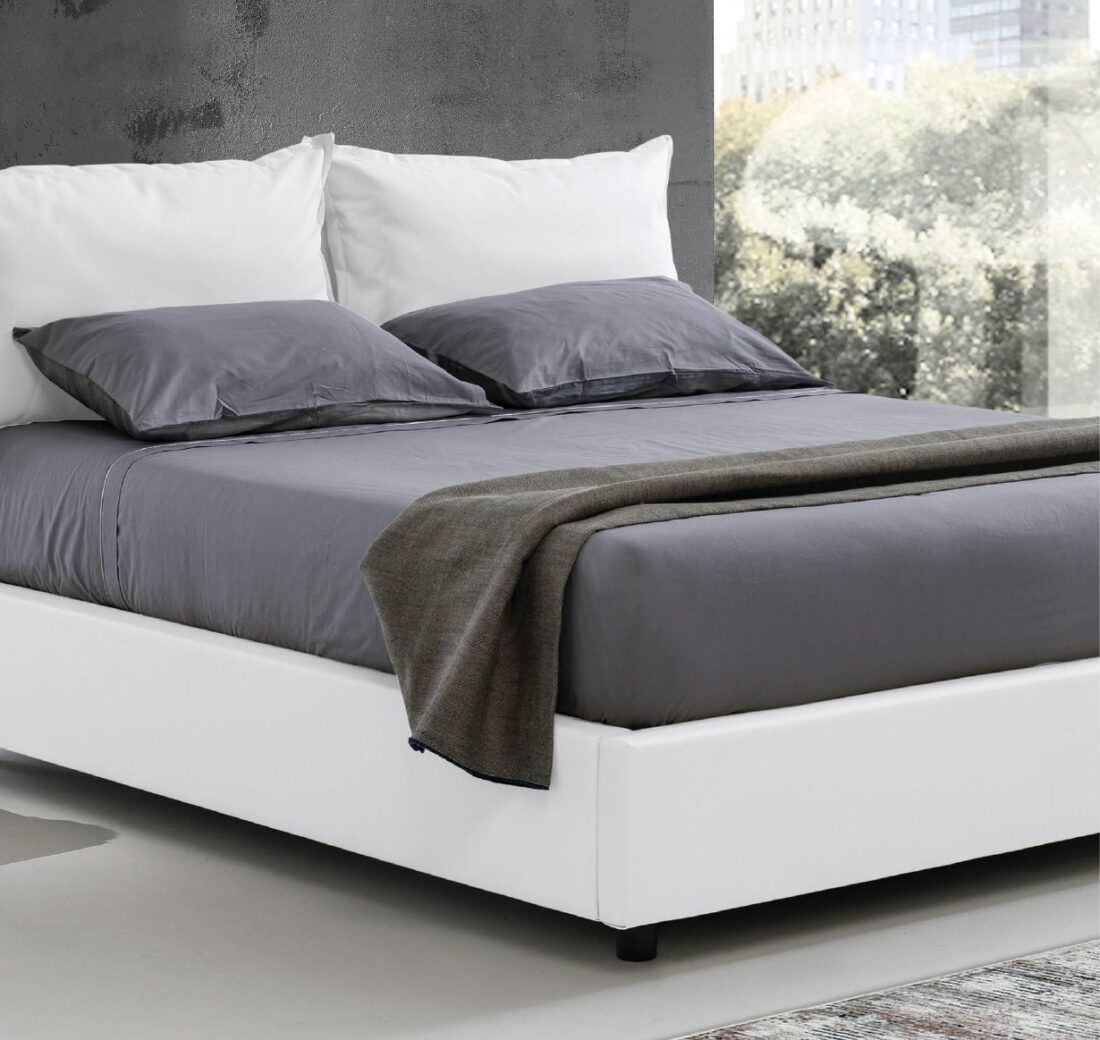 letto contenitore bianco